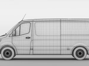 mercedes sprinter panel van l2h1 fwd 2019 3D Model