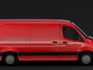 mercedes sprinter panel van l2h1 fwd 2019 Model 3D