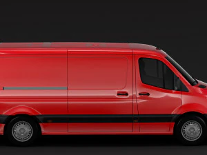 mercedes sprinter panel van l2h1 fwd 2019 3D Model