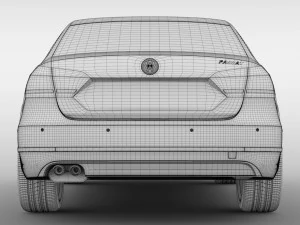 volkswagen passat cina nm 2016 Modello 3D