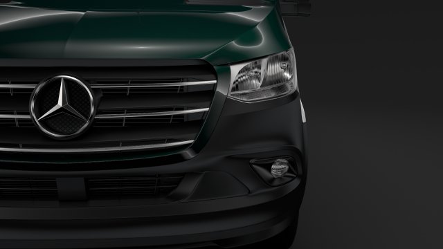mercedes benz sprinter panel van l3h3 rwd 2019 Model 3D .c4d .max .obj .3ds .fbx .stl .blend 