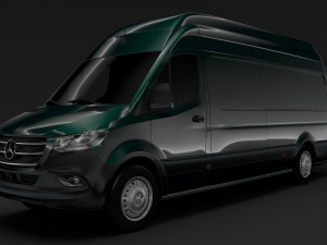 mercedes benz sprinter panel van l3h3 rwd 2019 Model 3D