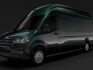 mercedes benz sprinter panel van l3h3 rwd 2019 3D Model