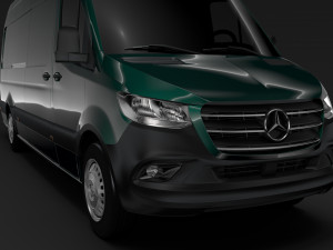 mercedes benz sprinter panel van l3h3 rwd 2019 Model 3D