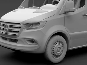 mercedes benz sprinter panel van l3h3 rwd 2019 3D Model