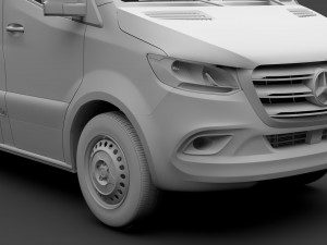 mercedes benz sprinter panel van l3h3 rwd 2019 Model 3D