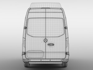mercedes benz sprinter panel van l3h3 rwd 2019 Model 3D