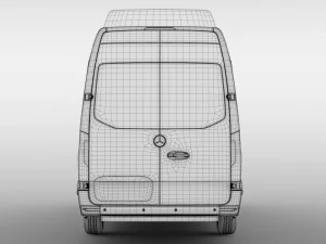 mercedes benz sprinter panel van l3h3 rwd 2019 3D Model