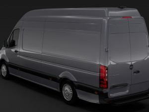 freightliner sprinter panel van l3h3 rwd 2019 3D 모델