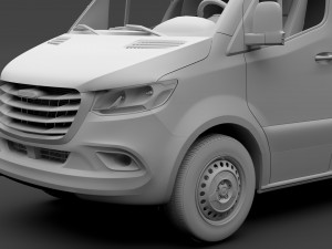 freightliner sprinter panel van l3h3 rwd 2019 3D 모델