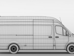 freightliner sprinter panel van l3h3 rwd 2019 3D 모델