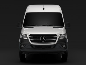mercedes benz sprinter panel van l3h3 rwd 2019 3D Model