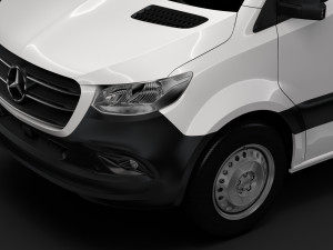 mercedes benz sprinter panel van l3h3 rwd 2019 3D Model