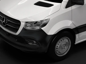 mercedes benz sprinter panel van l3h3 rwd 2019 3D Model