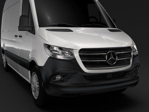 mercedes benz sprinter panel van l3h3 rwd 2019 3D Model