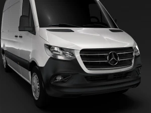 mercedes benz sprinter panel van l3h3 rwd 2019 3D Model