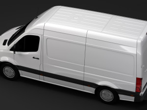 mercedes benz sprinter panel van l3h3 rwd 2019 3D Model