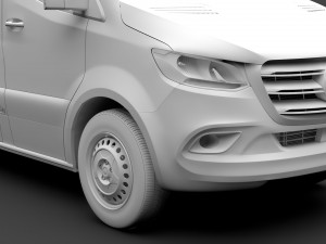 mercedes benz sprinter panel van l3h3 rwd 2019 3D Model