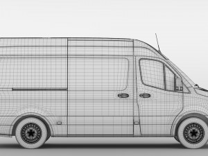 mercedes benz sprinter panel van l3h3 rwd 2019 3D Model
