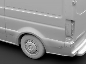 mercedes benz sprinter panel van l3h3 rwd 2019 3D Model