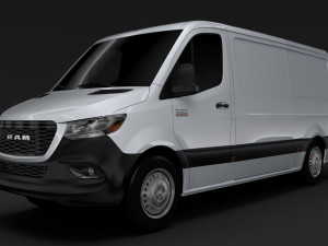 ram sprinter panel van l2h1 rwd 2019 3D मॉडल