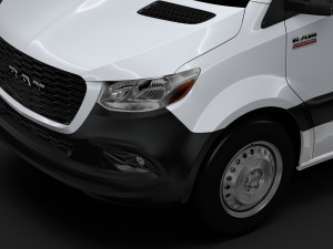 ram sprinter panel van l2h1 rwd 2019 3D मॉडल