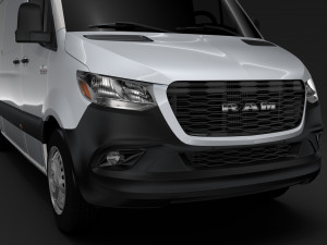 ram sprinter panel van l2h1 rwd 2019 3D मॉडल