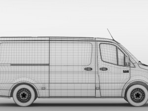 ram sprinter panel van l2h1 rwd 2019 3D मॉडल