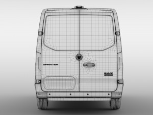ram sprinter panel van l2h1 rwd 2019 3D मॉडल
