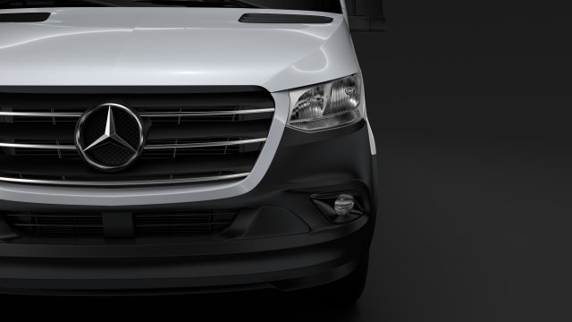 mercedes benz sprinter panel van l2h1 rwd 2019 3D Модель .c4d .max .obj .3ds .fbx .stl .blend 