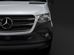 mercedes benz sprinter panel van l2h1 rwd 2019 3D Model