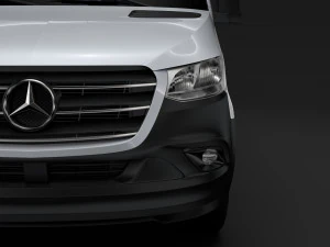 mercedes benz sprinter panel van l2h1 rwd 2019 Model 3D
