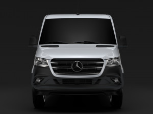 mercedes benz sprinter panel van l2h1 rwd 2019 3D Модель