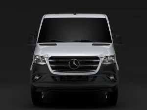 mercedes benz sprinter panel van l2h1 rwd 2019 3D Model