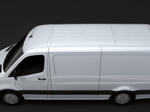 mercedes benz sprinter panel van l2h1 rwd 2019 3D Модель
