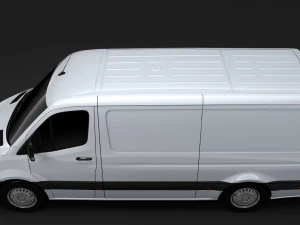 mercedes benz sprinter panel van l2h1 rwd 2019 3D Model