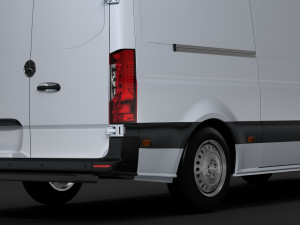 mercedes benz sprinter panel van l2h1 rwd 2019 3D Модель