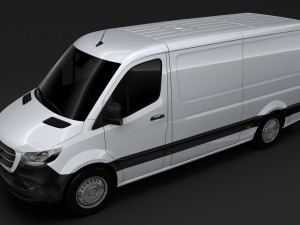 mercedes benz sprinter panel van l2h1 rwd 2019 3D Модель