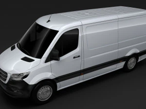 mercedes benz sprinter panel van l2h1 rwd 2019 3D Model
