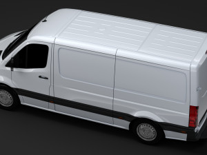 mercedes benz sprinter panel van l2h1 rwd 2019 3D Модель