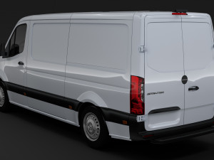 freightliner sprinter panel van l2h1 rwd 2019 Modello 3D