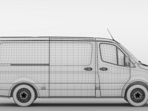 freightliner sprinter panel van l2h1 rwd 2019 Modello 3D