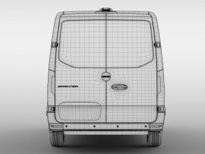 freightliner sprinter panel van l2h1 rwd 2019 Modello 3D