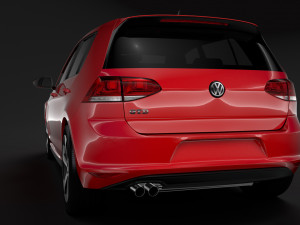 volkswagen golf 7 gtd 5d 2016 3D Модель