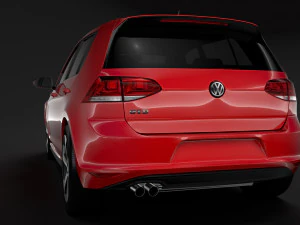 volkswagen golf 7 gtd 5d 2016 3D Model