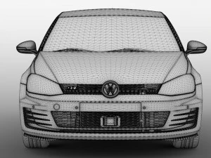 volkswagen golf 7 gtd 5d 2016 3D Model