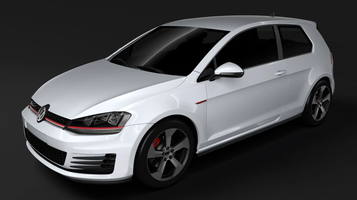 volkswagen golf 7 tgi bluemotion 5d 2016 3D Model .c4d .max .obj .3ds .fbx .stl .blend
