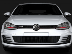 volkswagen golf 7 tgi bluemotion 5d 2016 3D Model