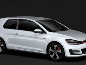 volkswagen golf 7 tgi bluemotion 5d 2016 3D Model