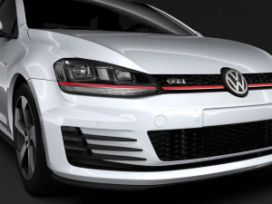 volkswagen golf 7 tgi bluemotion 5d 2016 3D Model